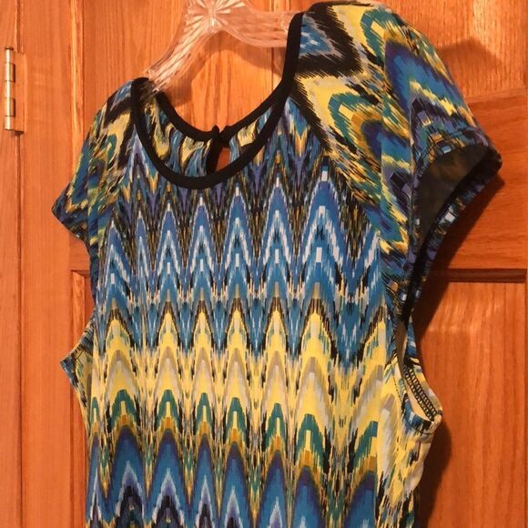 Ronni Nicole Women’s Size 12 Round Neckline Cap Sleeve Printed Summer Dress - Picture 6 of 14